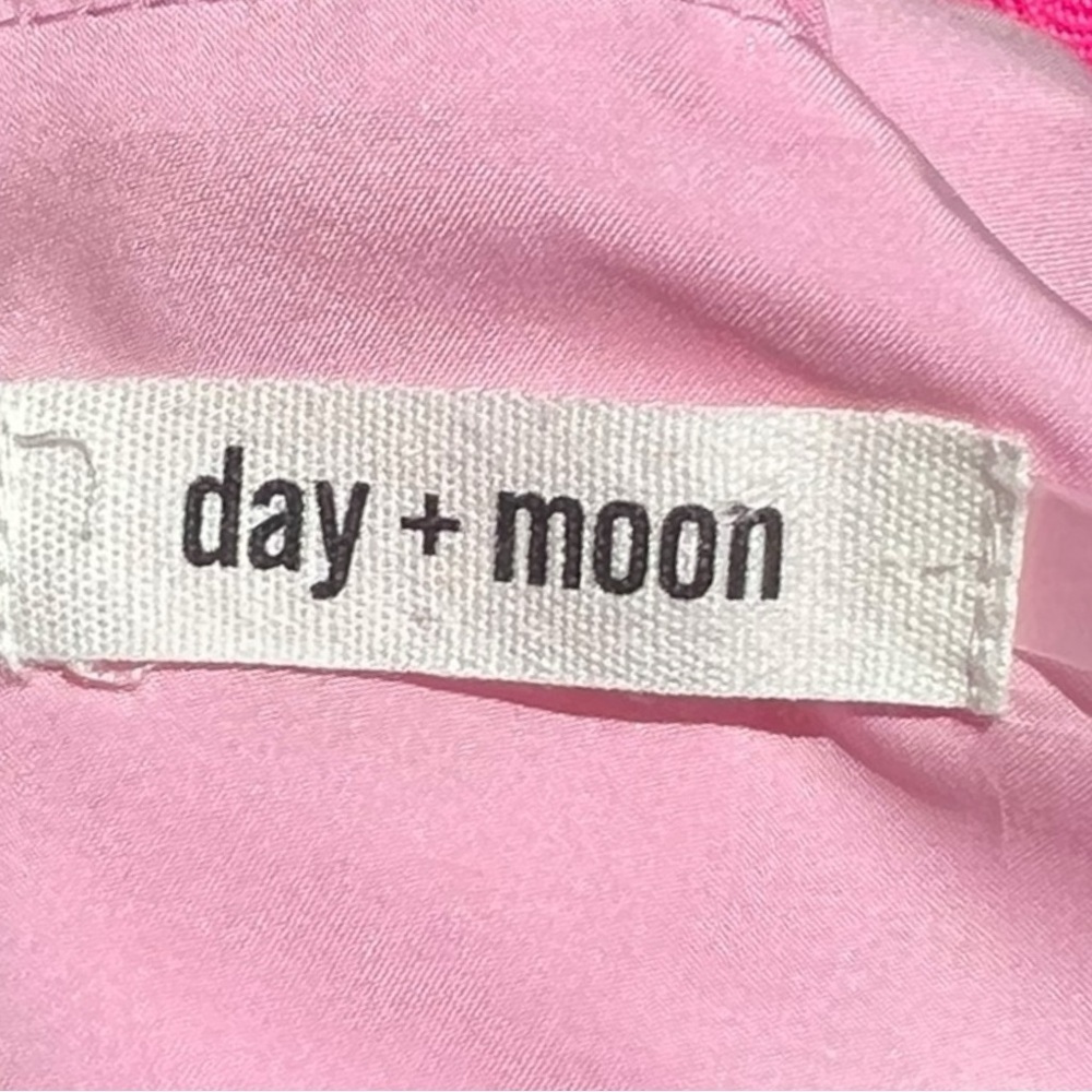 🌻Day + Moon Pink Ric Rac Embroidered Midi Length Dress Size Large - Picture 10 of 11